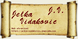 Jelka Vidaković vizit kartica